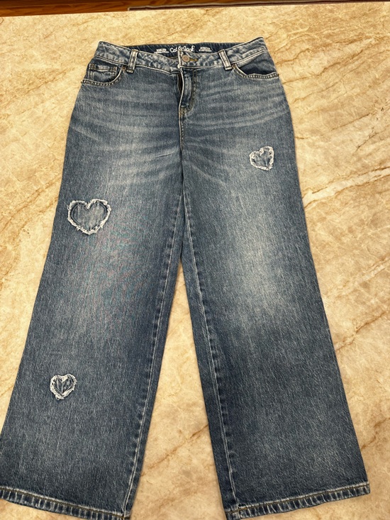 Cat & Jack Other - Cat & Jack Heart Patch Distressed Blue Jeans